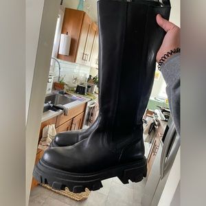 Steven madden knee-high platform leather boots - ESMA boot